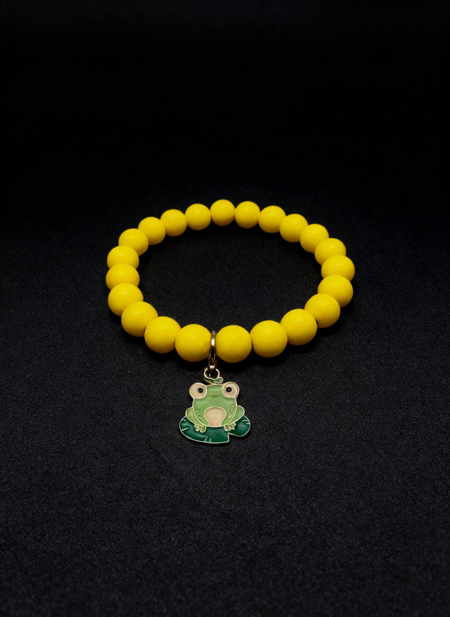 Yellow Resistance Bracelet with Frog Charm